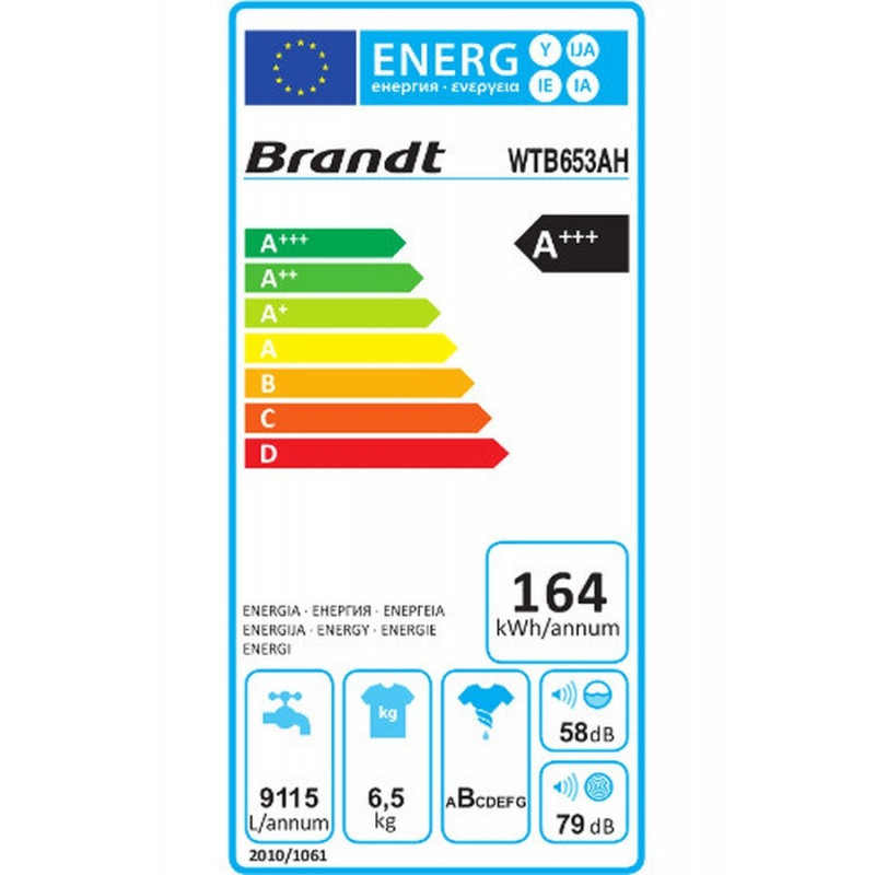 Lave Linge BRANDT WTB653AH