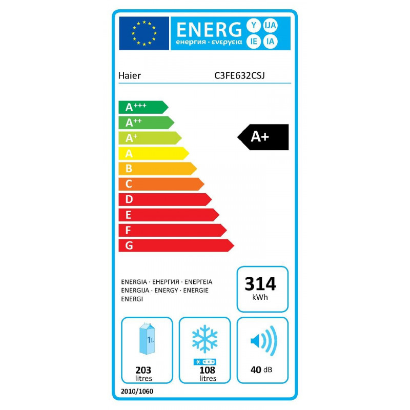 Réfrigérateur congélateur HAIER C3FE632CSJ