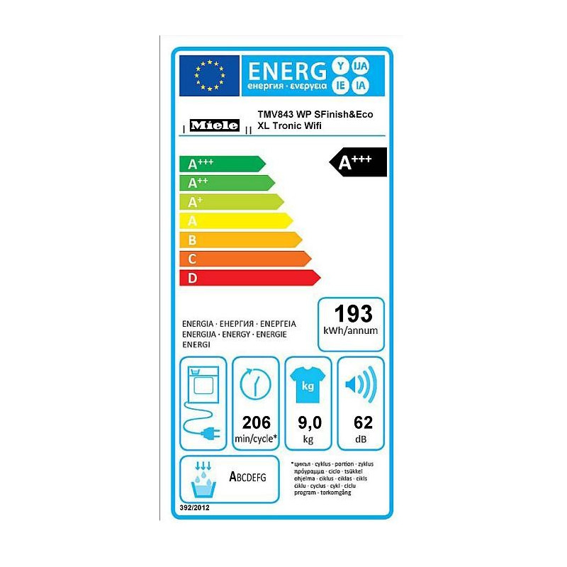 Sèche Linge MIELE TMV843WP