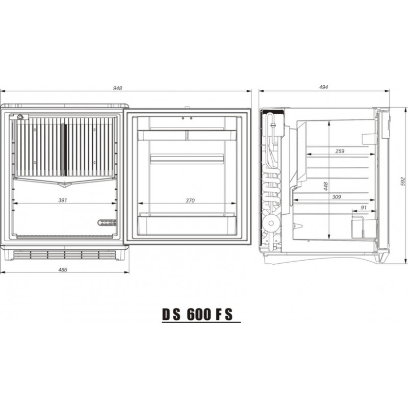 Réfrigérateur DOMETIC DS600B