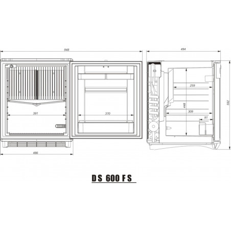 Réfrigérateur DOMETIC DS600B