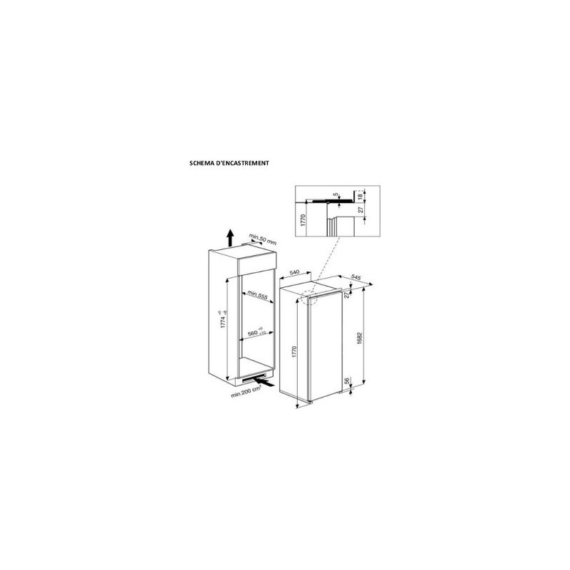 Réfrigérateur congélateur WHIRLPOOL ARG18470A+