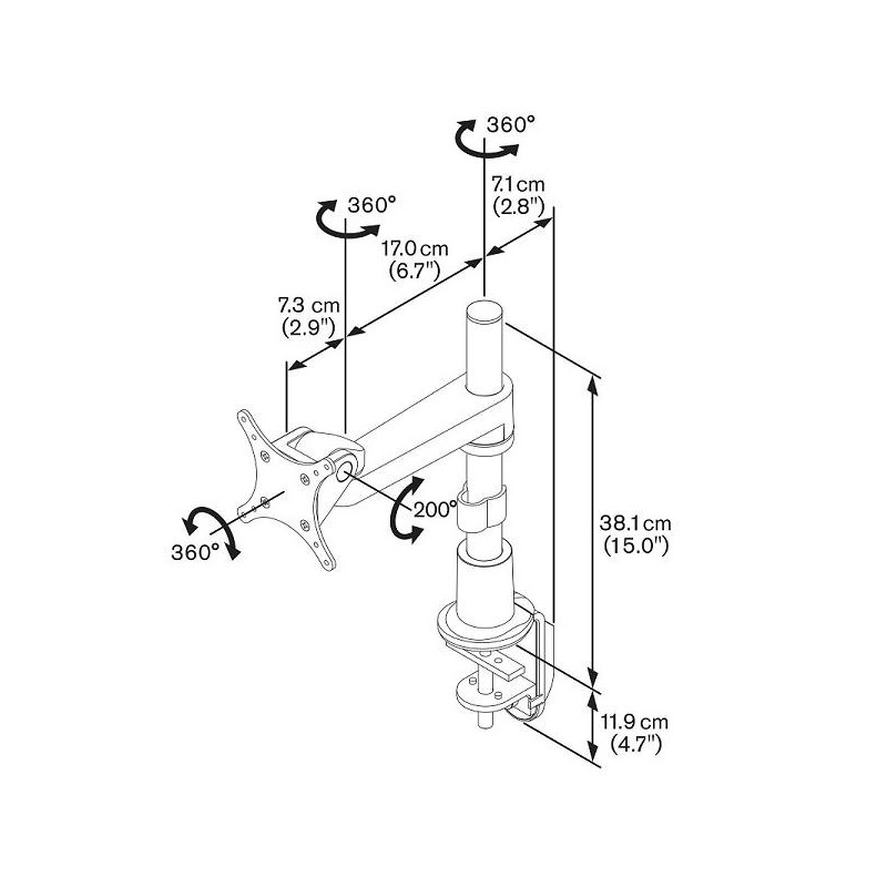 Support Moniteur VOGEL'S PFD 8522