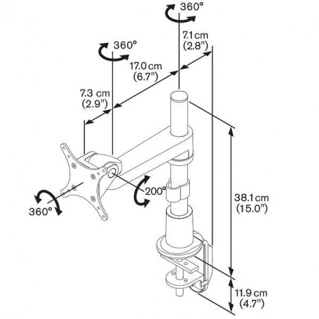 Support Moniteur VOGEL'S PFD 8522