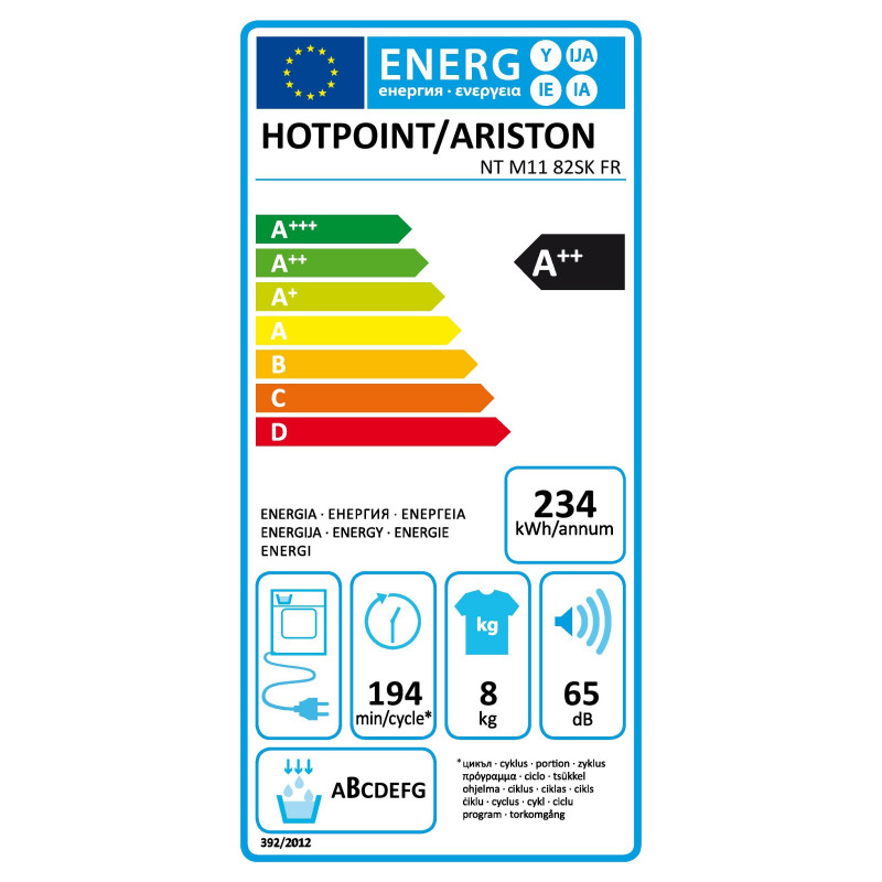 Sèche Linge HOTPOINT-ARISTON NTM1182SKFR