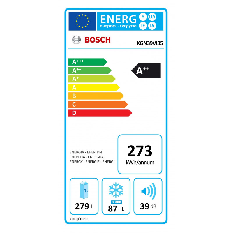 Réfrigérateur congélateur BOSCH KGN39VI35