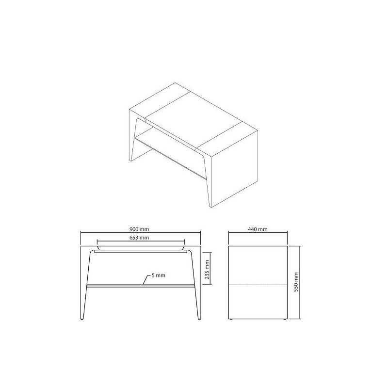 Meuble TV NORSTONE ARKEN 900