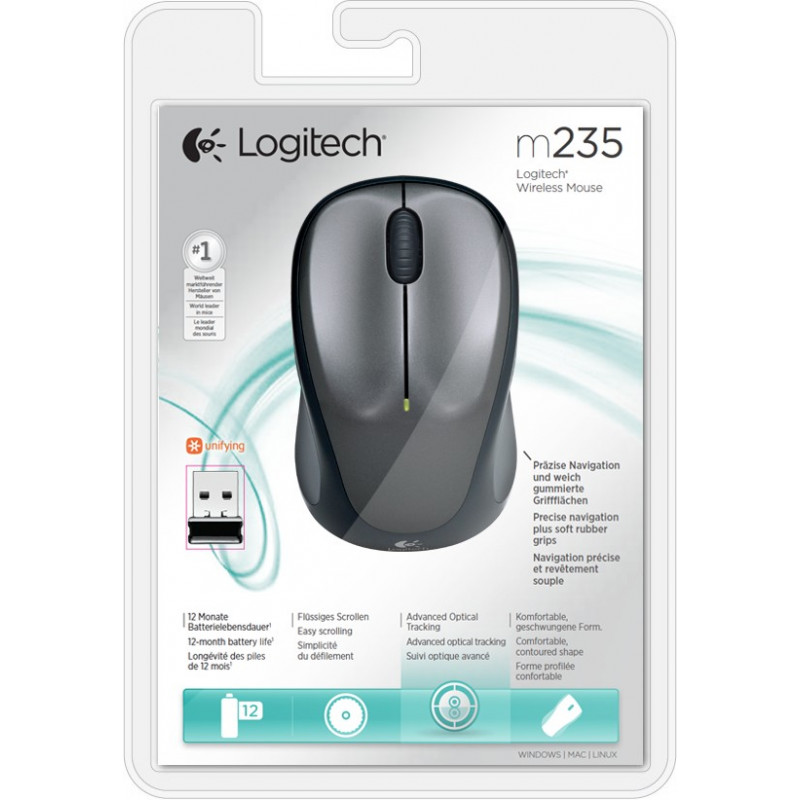 Clavier / Souris LOGITECH M235 NOIR / ARGENT