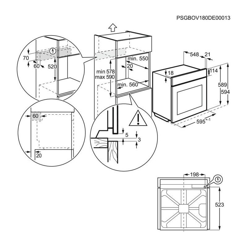 Four ELECTROLUX EOA3404AOX