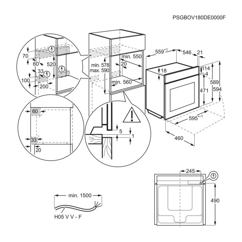 Four AEG BPE555320M