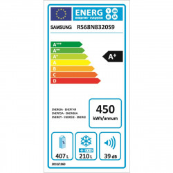 Réfrigérateur congélateur SAMSUNG RS68N8320S9/EF