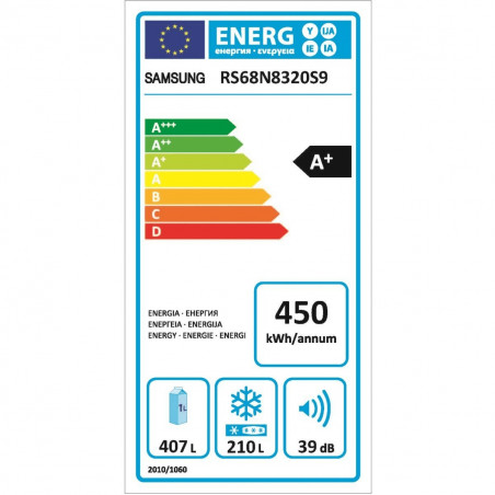 Réfrigérateur congélateur SAMSUNG RS68N8320S9/EF