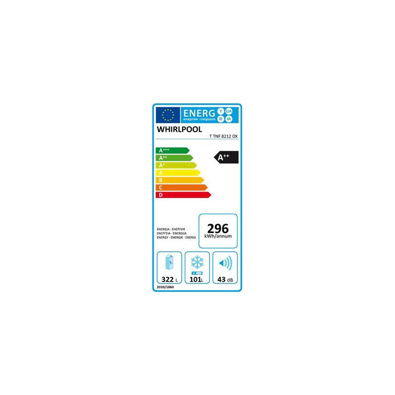 Réfrigérateur congélateur WHIRLPOOL TTNF8212OX