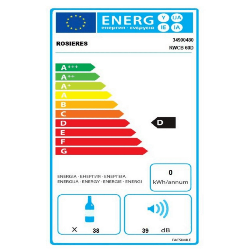 Cave à vin ROSIERES RWCB60D
