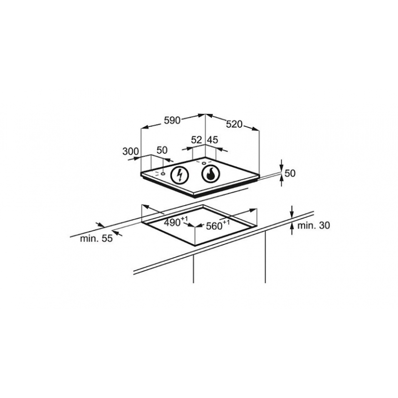 Plaque de cuisson AEG HD634170NB