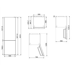 Réfrigérateur congélateur SMEG FC202PXN