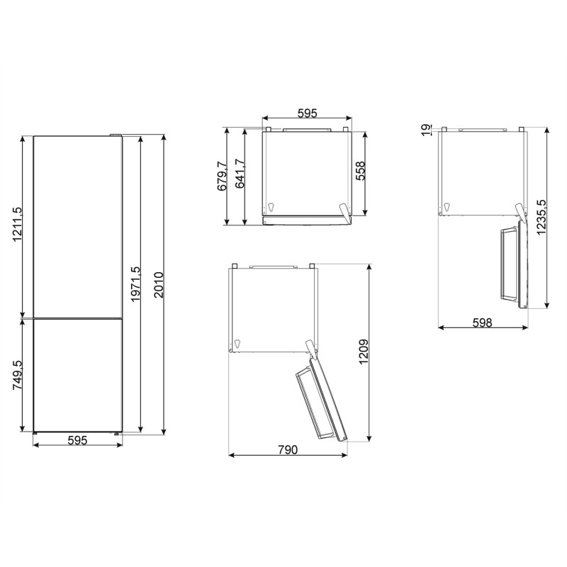 Réfrigérateur congélateur SMEG FC202PXN