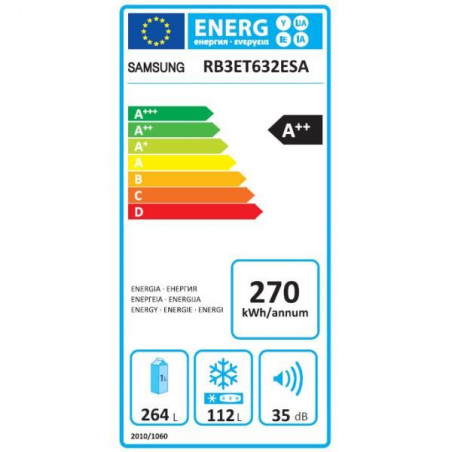 Réfrigérateur congélateur SAMSUNG RB3ET632ESA/EF