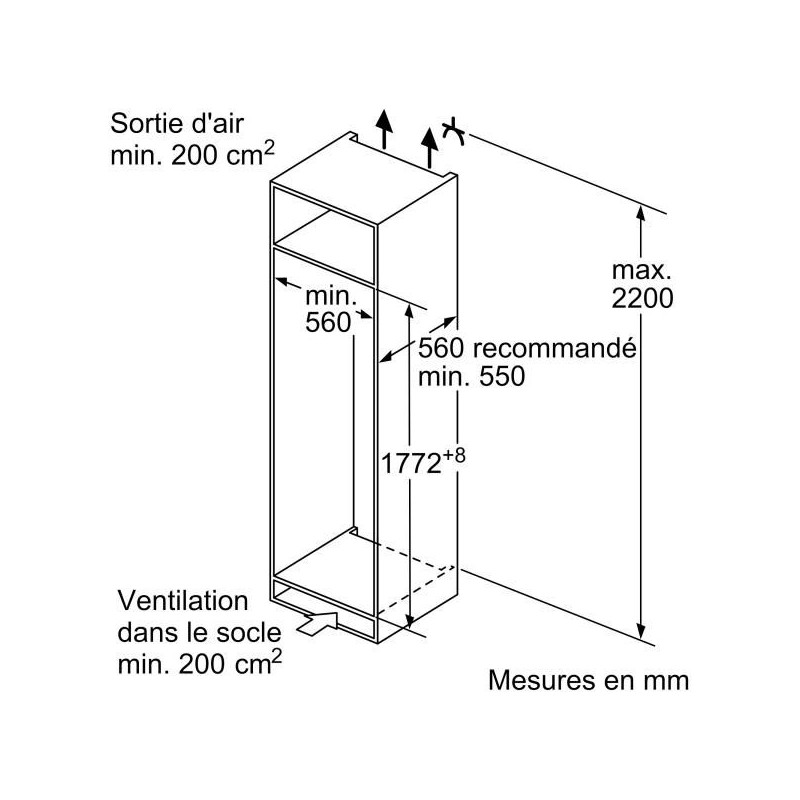 Réfrigérateur BOSCH KIR81VSF0