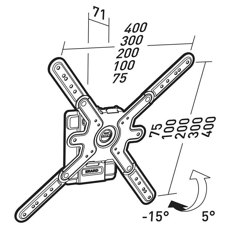 Supports TV ERARD ITB CLIFF 400T