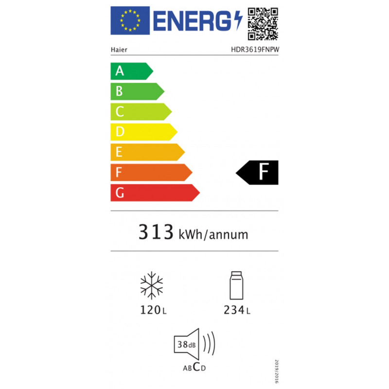 Réfrigérateur congélateur HAIER HDR3619FNPB