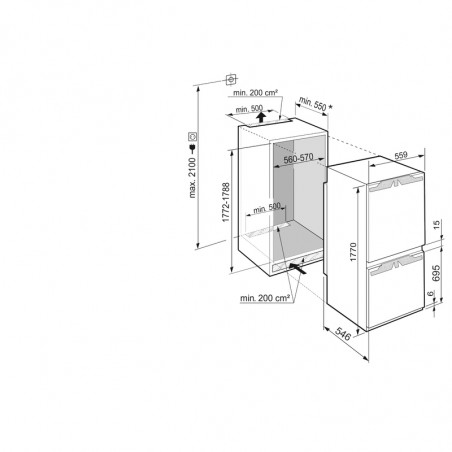 Réfrigérateur congélateur LIEBHERR ICNF5103-20