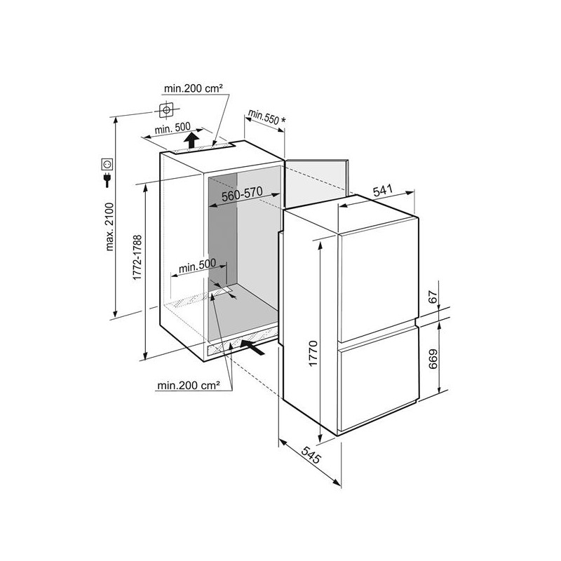 Réfrigérateur congélateur LIEBHERR ICNSF5103-20