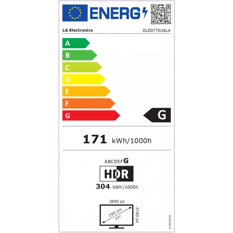 Télévision LG OLED77G16LA