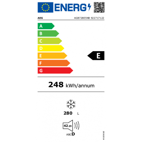 Congélateur AEG AGB728E5NB