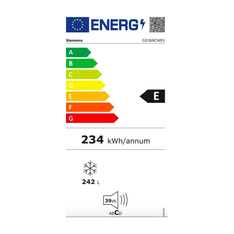 Congélateur SIEMENS GS36NCWEV