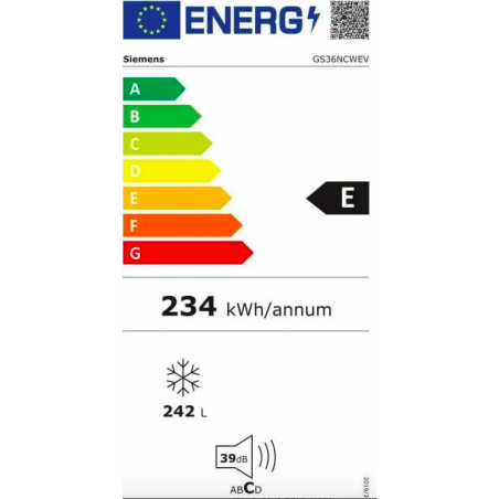 Congélateur SIEMENS GS36NCWEV