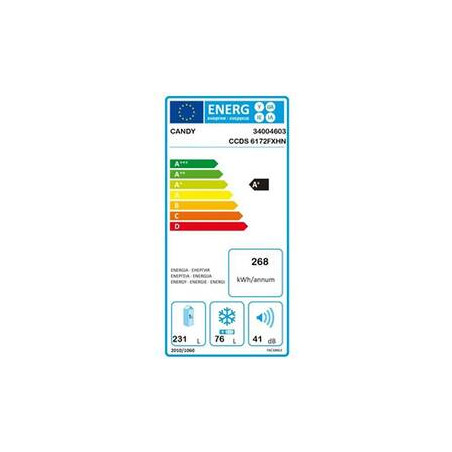 Réfrigérateur congélateur CANDY CCDS6172FXHN