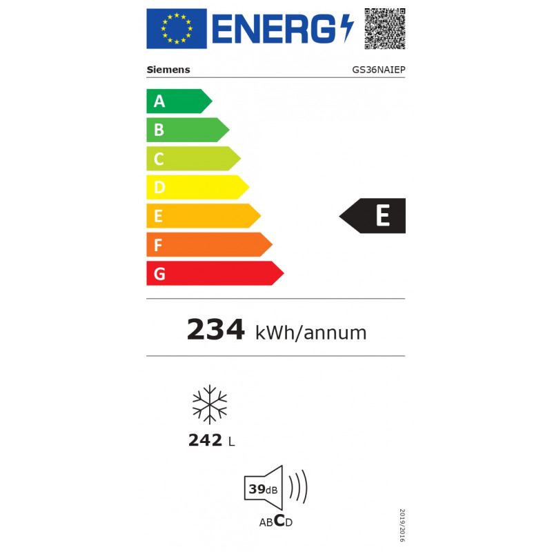 Congélateur SIEMENS GS36NAIEP