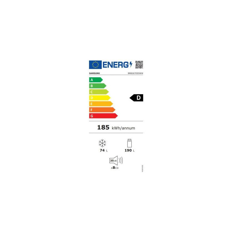 Réfrigérateur congélateur SAMSUNG BRB26705DWW