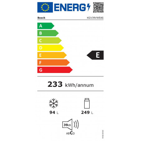 Réfrigérateur congélateur BOSCH KGV39VWEAS