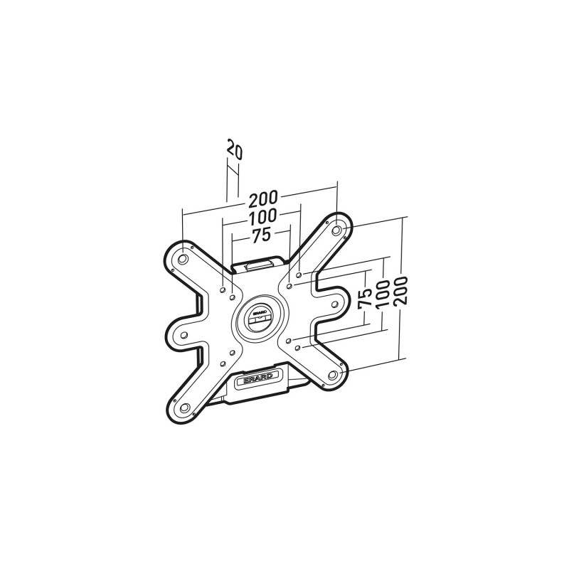 Supports TV ERARD ITB CLIFF 200