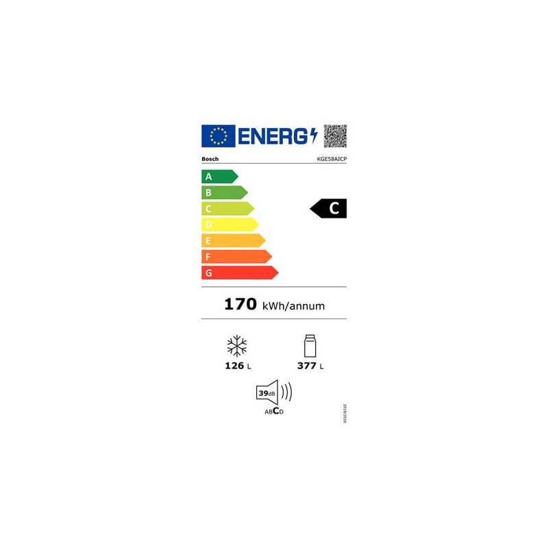 Réfrigérateur congélateur BOSCH KGE58AICP