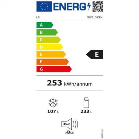 Réfrigérateur congélateur LG GBF61DSJEN