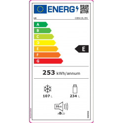 Réfrigérateur congélateur LG GBB61BLJEN