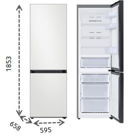 Réfrigérateur congélateur SAMSUNG RB34A6B0EAP/EF