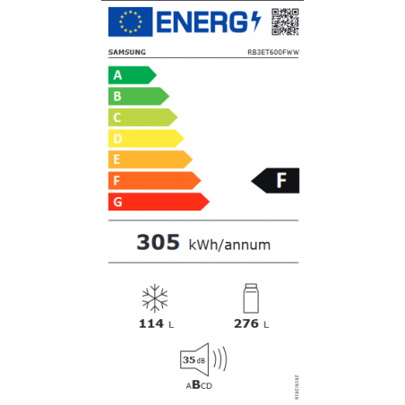 Réfrigérateur congélateur SAMSUNG RB3ET600FWW/EF