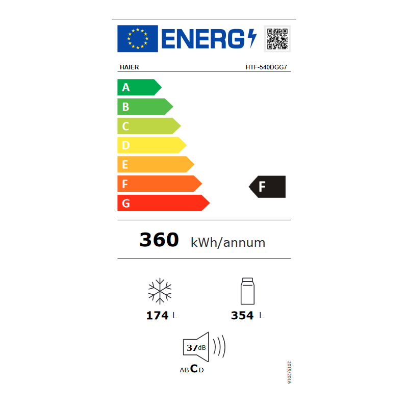 Réfrigérateur congélateur HAIER HTF540DGG7