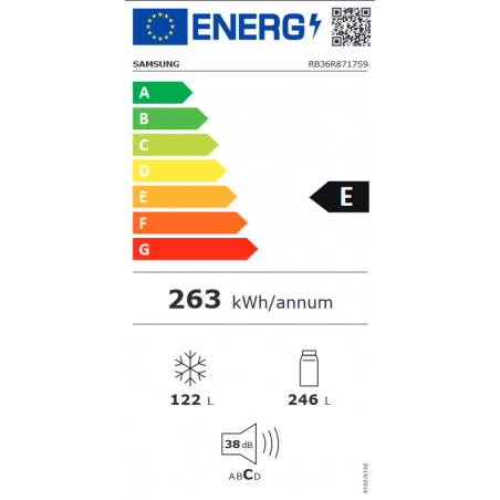 Réfrigérateur congélateur SAMSUNG RB36R8717S9