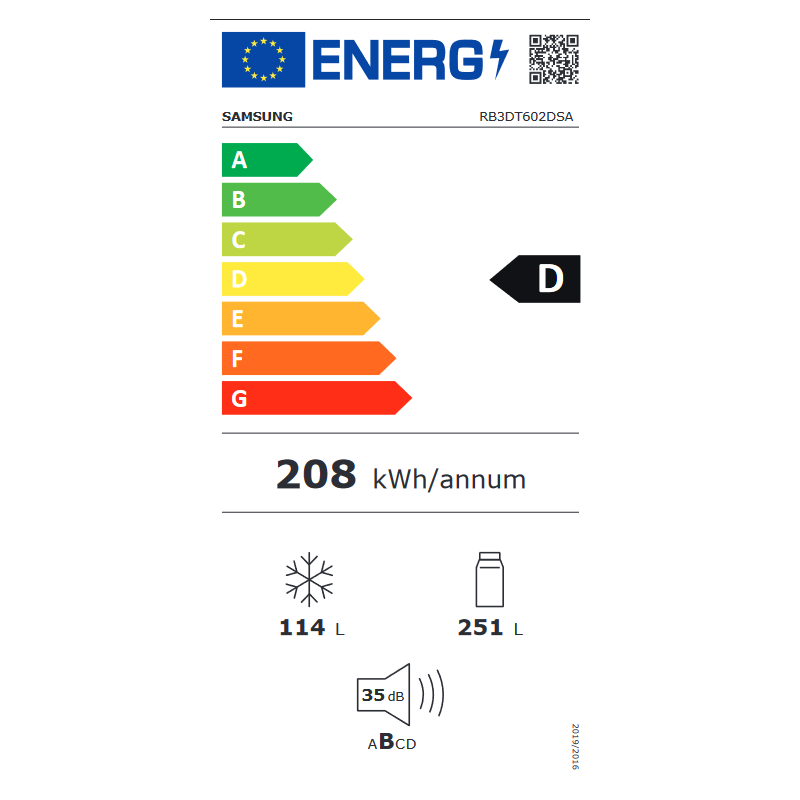 Réfrigérateur congélateur SAMSUNG RB3DT602DSA/EF