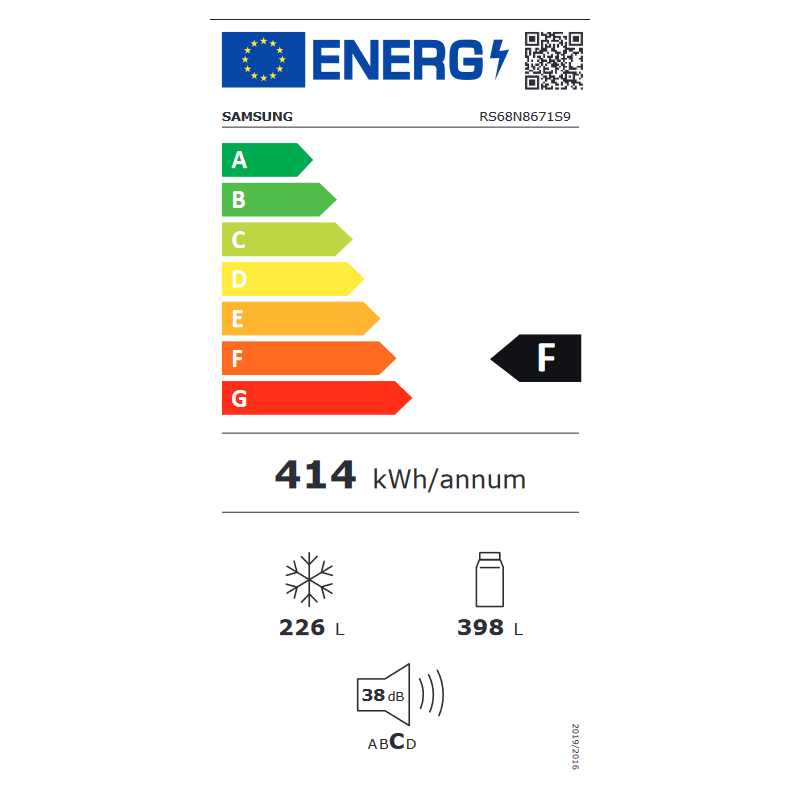 Réfrigérateur congélateur SAMSUNG RS68N8671S9/EF