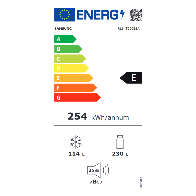 Réfrigérateur congélateur SAMSUNG RL34T660ESA/EF