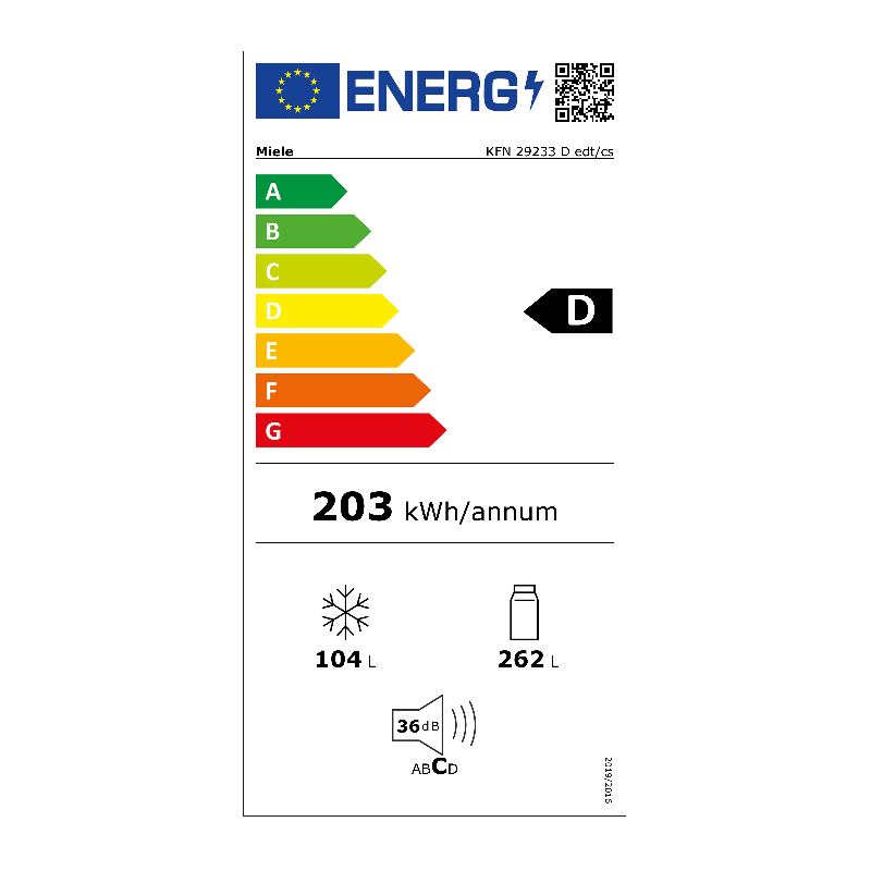 Réfrigérateur congélateur MIELE KFN29233D