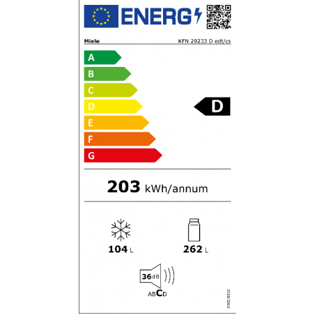 Réfrigérateur congélateur MIELE KFN29233D