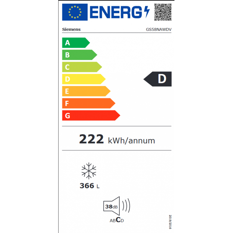 Congélateur SIEMENS GS58NAWDV