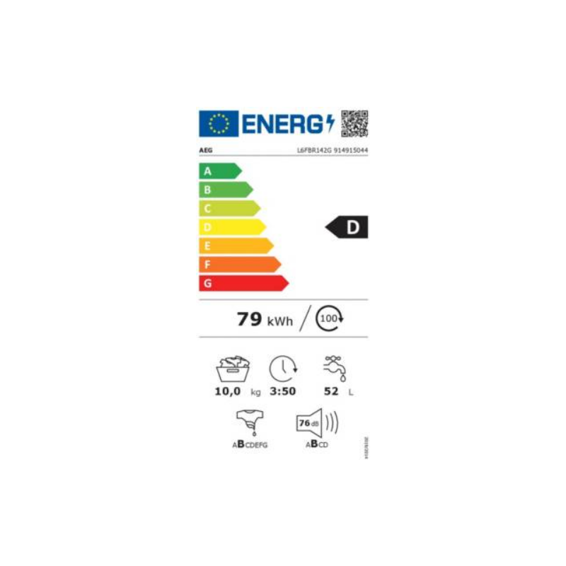 Lave Linge AEG L6FBR142G